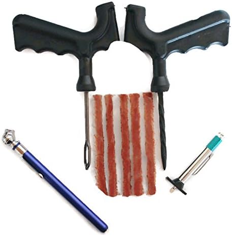 Tire Repair Kit for Flat Punctured Car, Truck, Motorcycle, ATV Tires 5pc