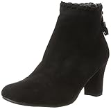 trachtenschuhe damen schwarz flach  HIRSCHKOGEL Damen 3004542 Stiefel, Schwarz (Schwarz 002), 38 EU