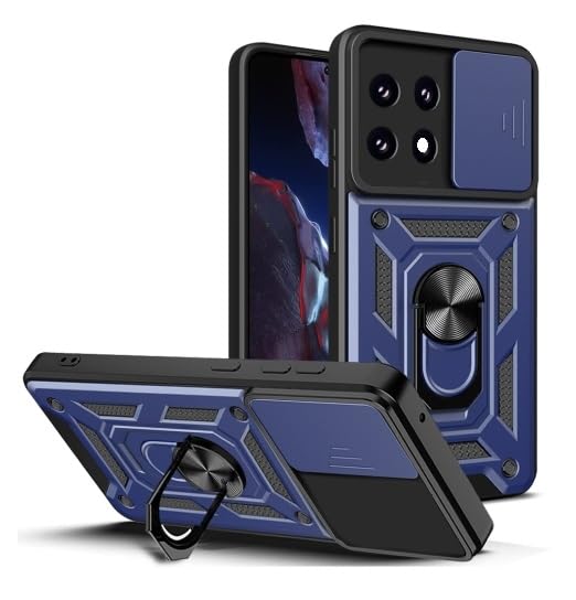 KrKis Shock Proof with Slide Camera Cover for Poco X6 Pro-, Kickstand in-Built | 360 Degree Protection Back Case Cover for Poco X6 Pro-Blue (B0CY5NZPPP) Amazon Price History, Amazon Price Tracker