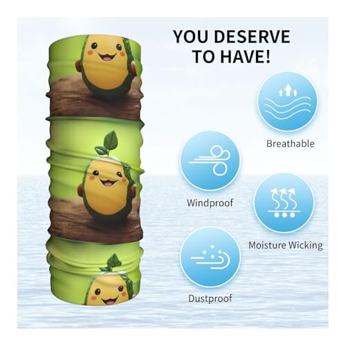 cute avocado Printed Multifunctional sports headscarf Headband, face mask, wristband4