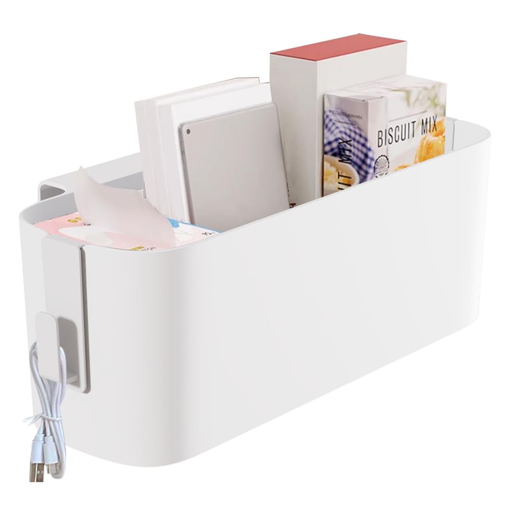 Panier de rangement à suspendre en métal blanc pour lit et dortoir