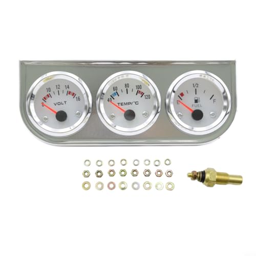 Kit de relojes para salpicadero de camión y SUV con voltímetro de 12V 3