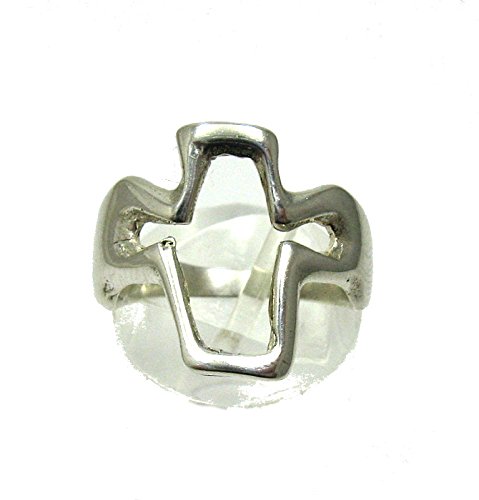 Bague en argent massif 925 Croix R001320 idée cadeau anniversaire
