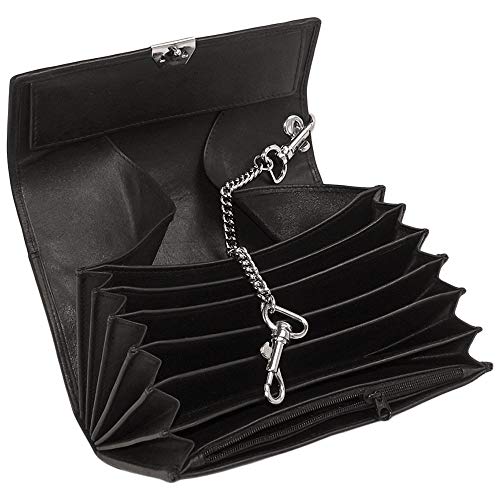 Profi Kellnerbörse Kellnerportemonnaie Kellnergeldbeutel Kellner Geldbörse Leder schwarz - Taxi-Geldbörse Taxi-Portemonnaie Taxi-Geldbeutel Leder Cover