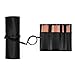 ECOSUSI Pencil Case Pencil Pouch Pen Bag PU Leather Pouch Roll Up Purse for School, Work, Office, Black