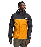 The North Face Men’s Venture 2 Waterproof Hooded Rain Jacket, Citrine Yellow/TNF Black, X-Large