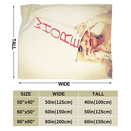 In Music This Theme Moment Band Maria Brink Whore Throw Blanket Soft Cozy Flannel Blankets Decor For Bed Couch Living Room Travel Outdoor 80"X60" #TOP3