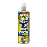 Faith In Nature 100 ml Reisegröße Grapefruit und Orange Body Wash, belebend, vegan und tierversuchsfrei, ohne SLS oder Parabene, für normales bis trockenes Haar