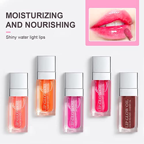 AOOWU Lip Oil, 6ml Lip Gloss para Labios Más Suaves y Duraderos, Lip Glow Oil para Voluminizador Labios Aumentar, Brillo de Labios Voluminizador para Brillante Hidratante, Elimina Arrugas - imagen 5