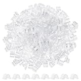 SUPERFINDINGS 1000Pcs Clear Hair Rope Setting 10mm Hair Rope DIY Buckles AS Plastic Hair Rope Clasp Buckle...