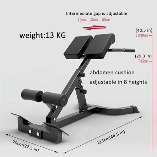 Sedia romana pieghevole, panca per iperestensione, regolabile, per palestra domestica, allenamento e allenamento della forza