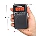 2026 Shortwave Radio FM/AM/SW Transistor AA Battery Powered with Orange Key Backlight LCD Display Digital Alarm Clock Sleep Timer,Best Reception Best Sound Pocket Receiver