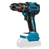 Taladro atornillador inalámbrico 2 en 1 compatible con Makita 18V (sin batería), pequeño destornillador de percusión ajuste de par 25+3, mandril de 10 mm 3/8, 2 velocidades