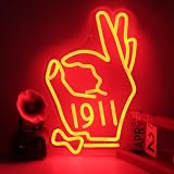 Tiabuy KAP Fraternity Sorority Neon Signs for Wall Decor, Kappa Alpha 1911 Psi Neon Lights for Fraternity Birthday Gfits with Dimmanle, USB Power KAP Paraphernalia Sorority Sings Gifts 17 * 13 IN