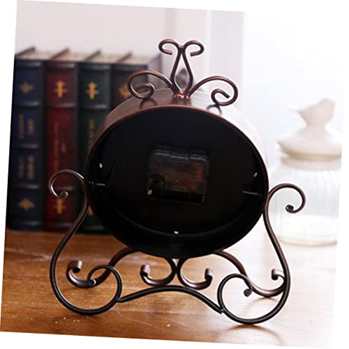 IMIKEYA Relógio de mesa de ferro relógio de mesa anti relógio de mesa vintage antigo