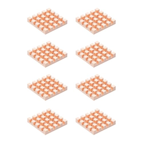 Disipador de calor de cobre PATIKIL de 17x17x3mm con 8 piezas para chip de Raspberry Pi