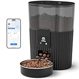 PAPIFEED Automatic Cat Feeder with App, 2.4G WiFi Cat Food Dispenser, 3L Slow Feeder Timed Cat Feeders for Dry Food, 10 Meals/Day, 6 Portions/Meal, Dual Power Supply Smart Pet Feeder for Small Dog