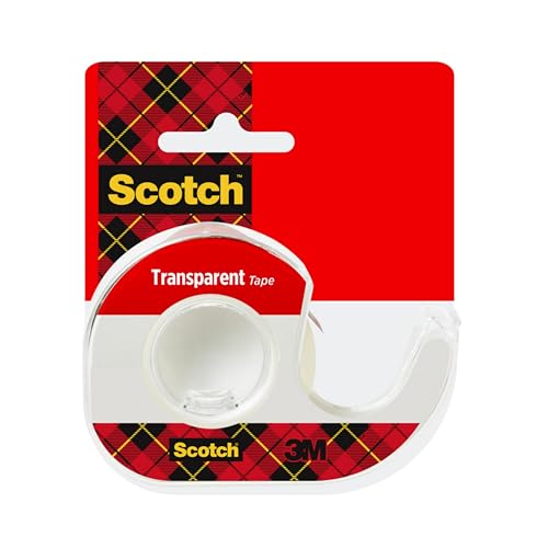 Scotch Transparent Tape,1 Dispensered Roll, 1/2 in x 1000 in, (174)