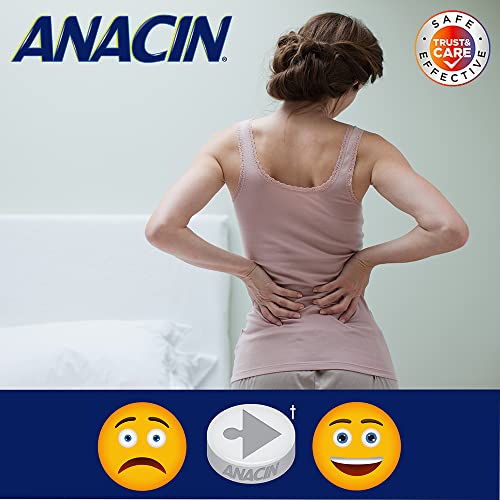 Anacin Fast Pain Relief, Aspirin + Caffeine Pain Reliever, 300 Coated Tablets #TOP5