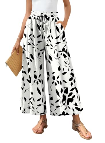 Bestbee Womens Palazzo Pants Wide Leg Gauchos Teacher Summer Outfits M