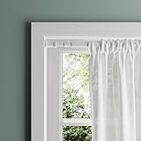 Zenna Home Adjustable Curtain Tension Rod, No Drill Expandable Tension Window Rod, Easy Installation, Rental Friendly, 51 - 120 Inches, White