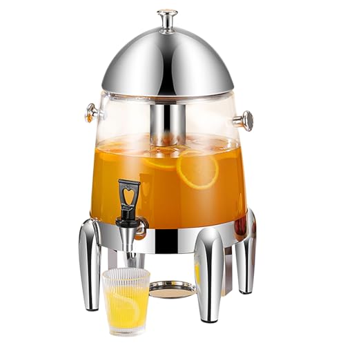 SXYKXYDL Dispensador de Bebidas de Acero Inoxidable de 12 L, dispensador de Jugo con Grifo, dispensador de Bebidas frías y Calientes para Restaurante, Hotel, Bar, contenedor de Bebidas