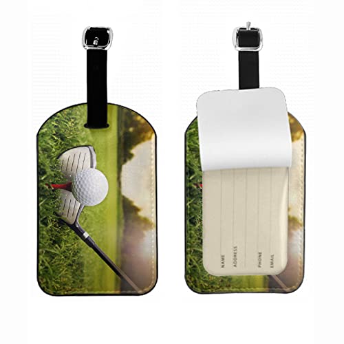 Zoczos Golf Club and Ball Suitcase Identify Labels Green Grass