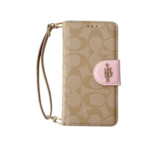 DESHCCI IPhone 17PROMAX �p �����N���V�b�N�� �蒠�^���U�[�X�}�z�P�[�X �X�^���h�@�\�t�� �J�[�h���[���z�^ �J���������Y�S�ʕی� �ϏՌ�APPLE IPhone 17PROMAX 6.9�Ή��ipink�j