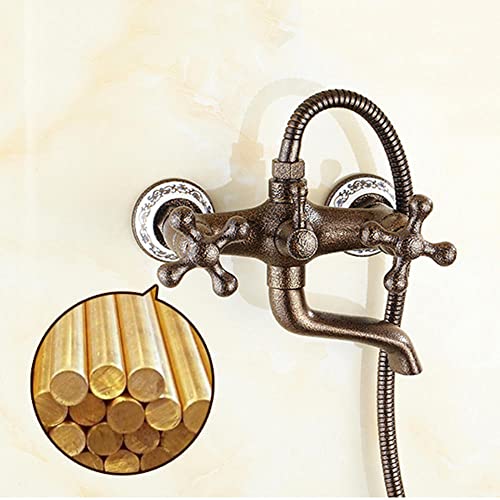 Robinets de douche vintage eau chaude froide avec kit baignoire