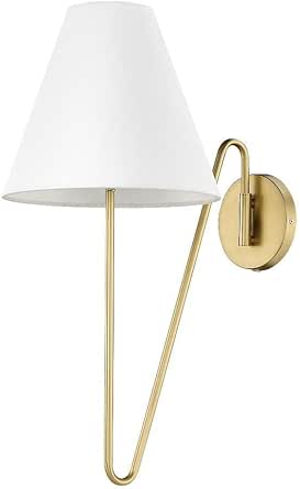 Golden Lighting 3690-A1W BCB-IL Kennedy - 1 Light Swing Arm Wall Sconce-25.13 Inches Tall and 11.75 Inches Wide, Finish Color: Brushed Champagne Bronze