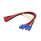 BDHI 2pcs T-Plug Female to EC3 Male EC-3 Charge Cable Adapter for Yuneec Q500 H920 LiPo T-Plug(B130-2)