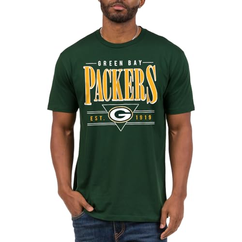 Green Bay Packers NFL Established Retro - Adult Short Sleeve Fan T-Shirt for Men & Women
