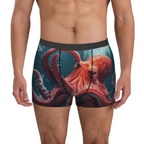 Kraken monster Red octopus sea water Men Boxer Briefs Underwear Breathable Stretch Underpants Small2