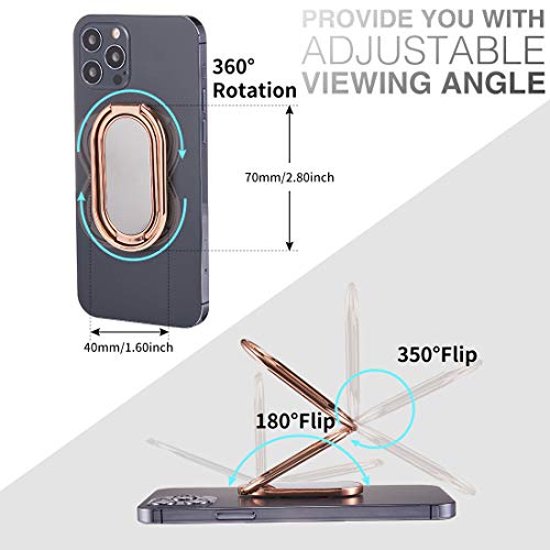 Phone Ring Holder Finger Kickstand Foldable Cellphone Stand 360° Degree Rotation Metal Ring Grip Holder For Magnetic Car Mount Compatible With Iphone 14 Samsung All Smartphone And Ipad #TOP1