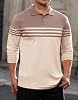 Camisas a rayas manga larga para hombre VOGSTART, estilo rugby, con bloques de color 4