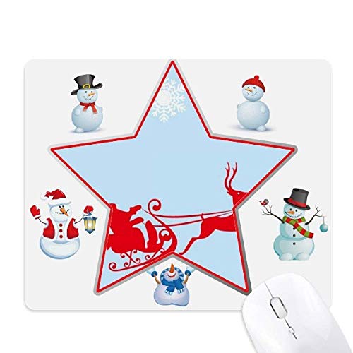 Tapis de souris de Noël au schéma traîneau et étoile pour illuminer votre espace travail