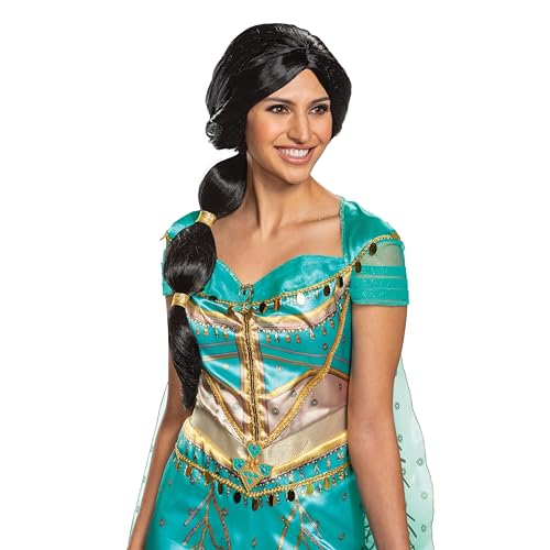 Peluca de Jasmine de Aladdin Live Action accesorio de disfraz adulto