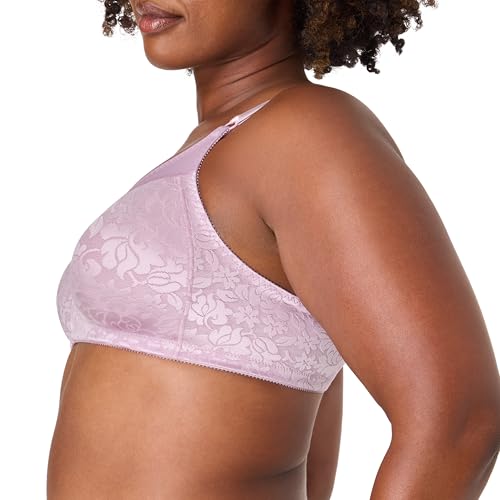 Image of Bali Women's Wireless Lace Bra, Double Support Lace Bras for Women, Stay-in-Place Straps, Full Coverage, Comfortable