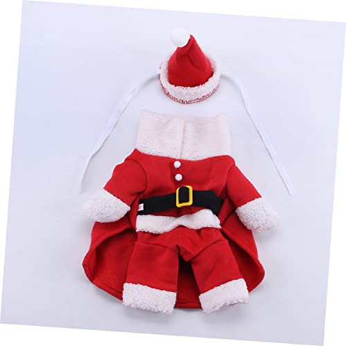 Disfraz de perro GANAZONO Navidad M polar fleece rojo miniatura 7