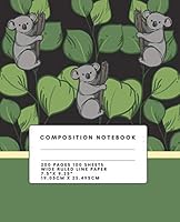 Composition Notebook : 200 Pages College Wide Ruled Line Paper for School Office Home Use 1671262743 Book Cover