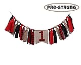 Highchair Banner Timber Buffalo Plaid First Banner for Baby Boy 1st Birthday Party Decorations