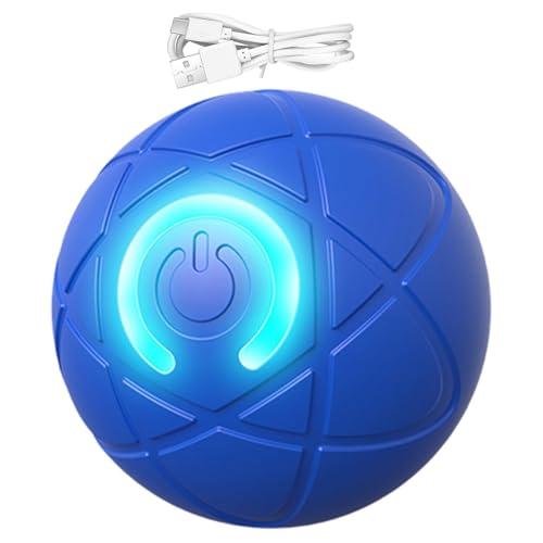 Generico Pallina Cane Che Si Muove Da Sola, Ricaricabile Palla Per Cani Elettrica, Giocattolo Interattivo Con Palla Per Cani, Smart Ball Dog Toys Con Luce LED, Palla Attiva Per Cani