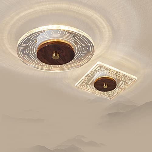 Applique murale LED bois massif luminaire tricolore balcon et allée - 2