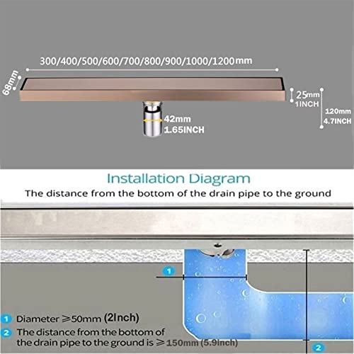 Drain de douche linéaire 2 en 1 réversible en acier inoxydable robuste - 8
