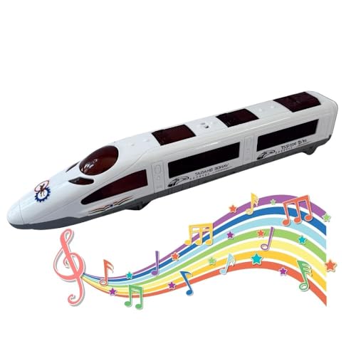 Image of K D Vande Bharat Express Train Toy - Battery Operated with Bump & Go Action, Music & 3D Flashing Lights | Big Size 41cm Educational Toy for Toddlers, Boys & Girls (Ages 3+) (White)