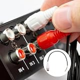 QUARKZMAN 4 gniazda cinch 0,18 m RCA Audio Subwoofer, kabel 1 RCA adapter żeński do pustego drutu, otwarty koniec, audio, głośnik wideo, kabel do wzmacniacza kina domowego, biały