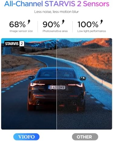 Viofo A329S 3 Kameralı Ön+Arka+İç 4K+2K+2K Wi-Fi 6 HDR STARVIS 2 Sensör GPS'li SSD Destekli Araç Kamerası - Görsel 3