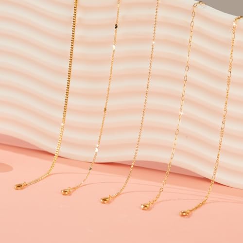 Image of Extra Large Anklets for Women Waterproof, 14K Gold Plated Stack Anklets for Women Plus Size, 10 inch+2 inch Non Tarnish Large Ankle Bracelets for Women, Summer Big Ankles Set, Beach Bikini Vacation Jewelry