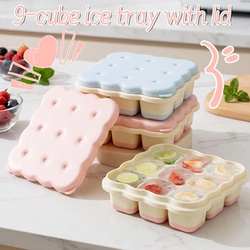 Bandejas de silicón para cubos de hielo con tapa miniatura 4