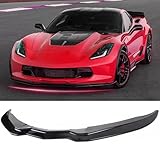 for 2014-2019 C7 Corvette Gloss Black Front Lip (2 Pcs) /Z06/Grand Sport(Not Fits ZR1) STG Front Bumper Lip Splitter Spoiler Air Dams Body Kit Corvette C7 Chin Spoiler